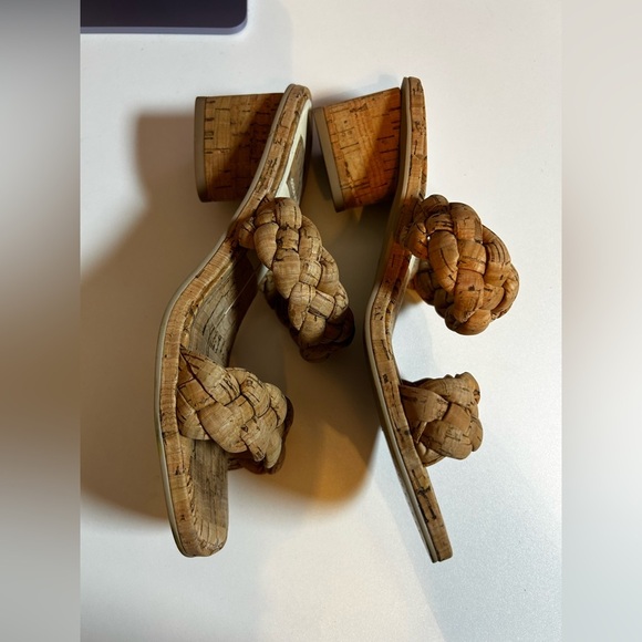 Dolce Vita Braided Ronin Heeled Sandals In Natural Cork - Picture 5 of 6